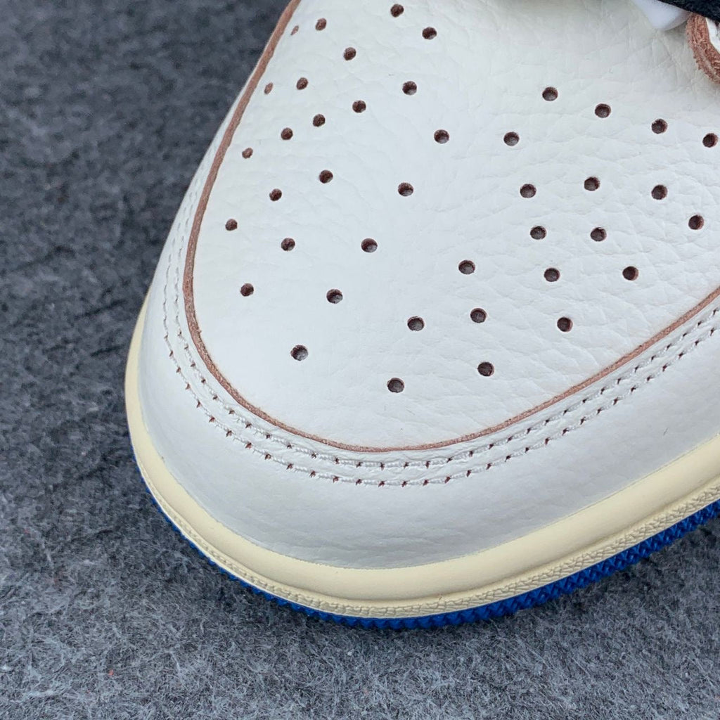 Fragment Design x Travis Scott x Air Jordan 1 Retro Low OG SP 'Sail Military Blue'