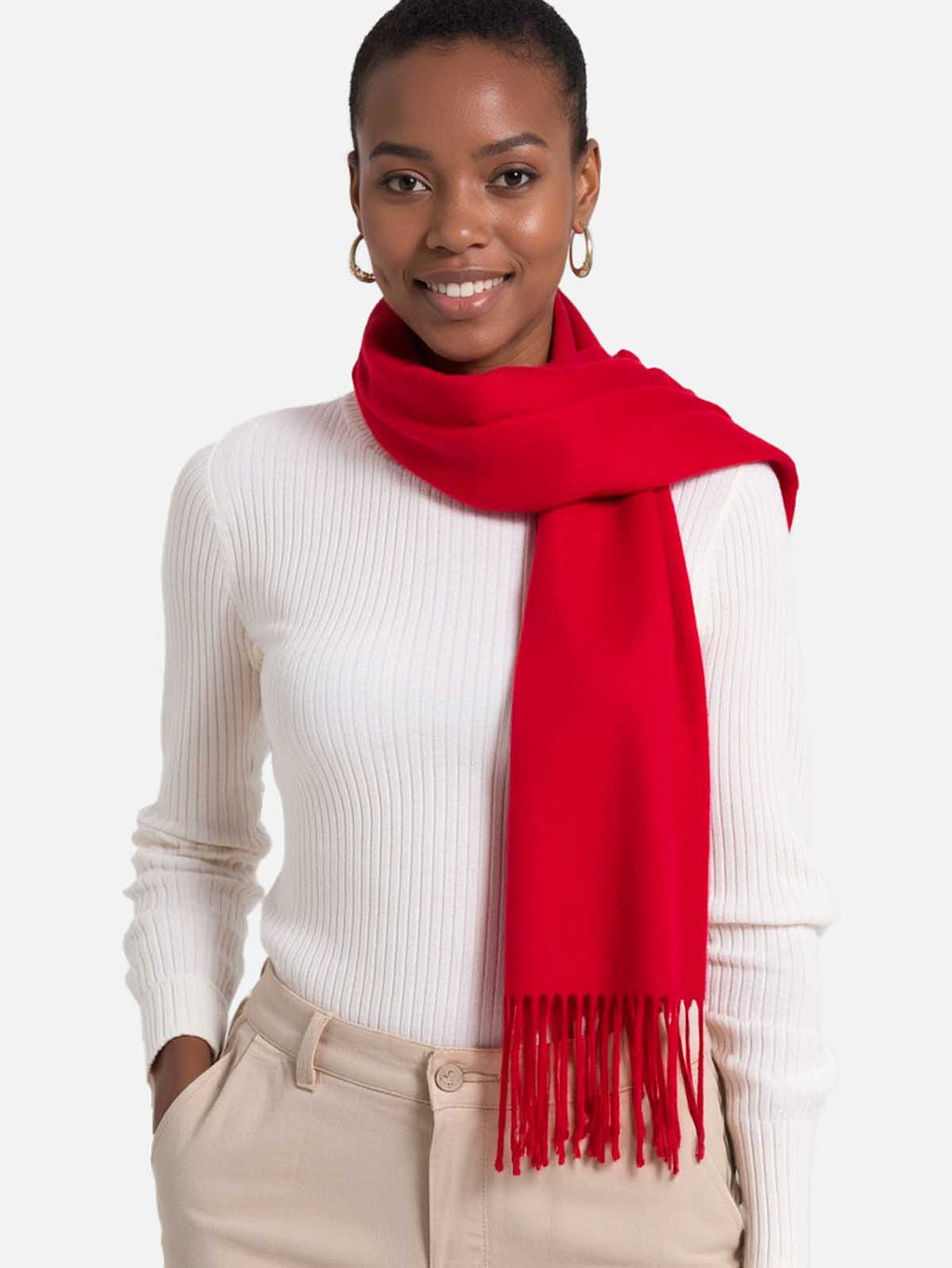 Red Cashmere Scarf