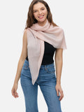 Square - Featherlight Solid Cashmere Scarf - Blush
