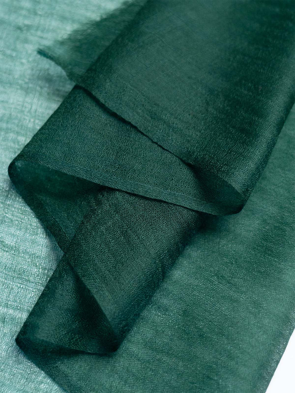Featherlight Emerald Green Cashmere Scarf