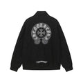 Chrome-Hearts Horseshoe Cross Jacket - Black Street Embroidered Coat 8800