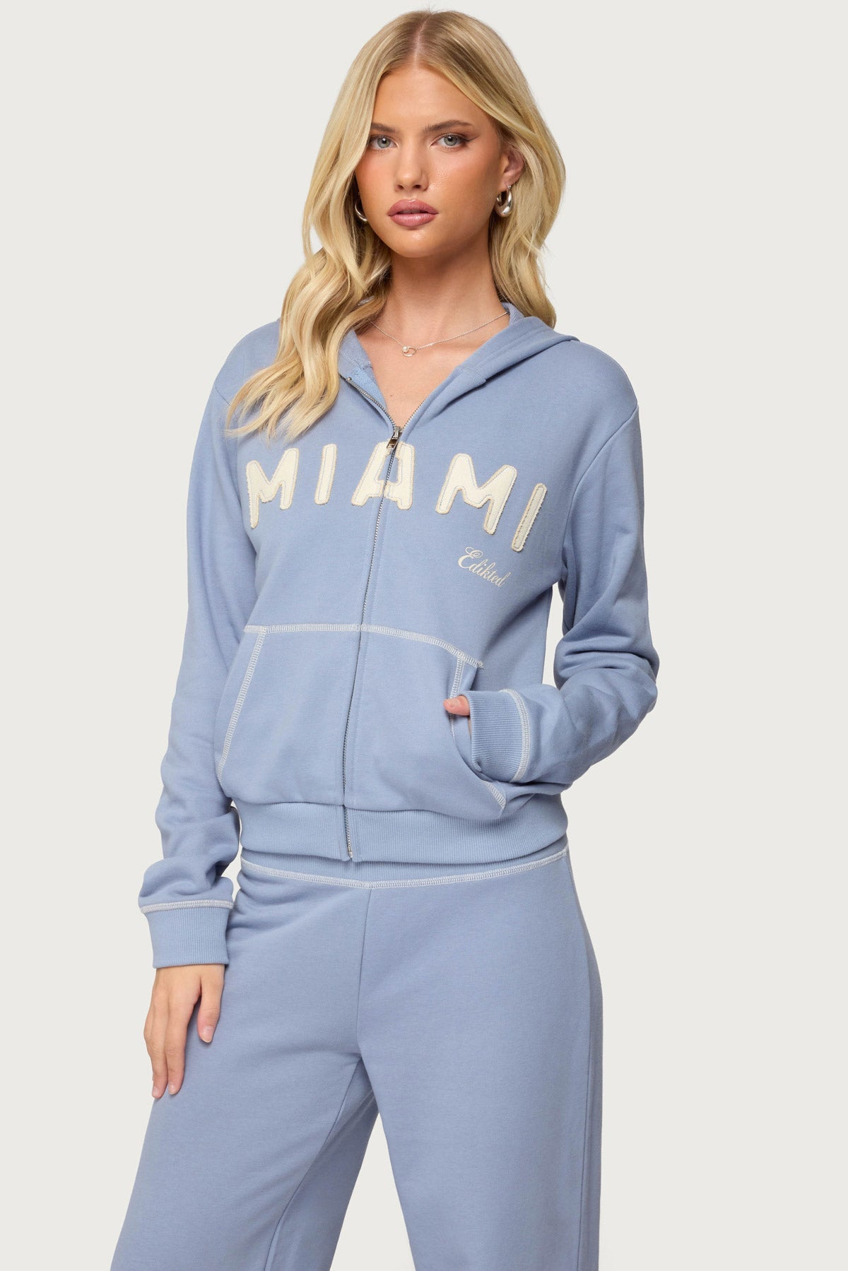 Miami Babe Zip Up Hoodie