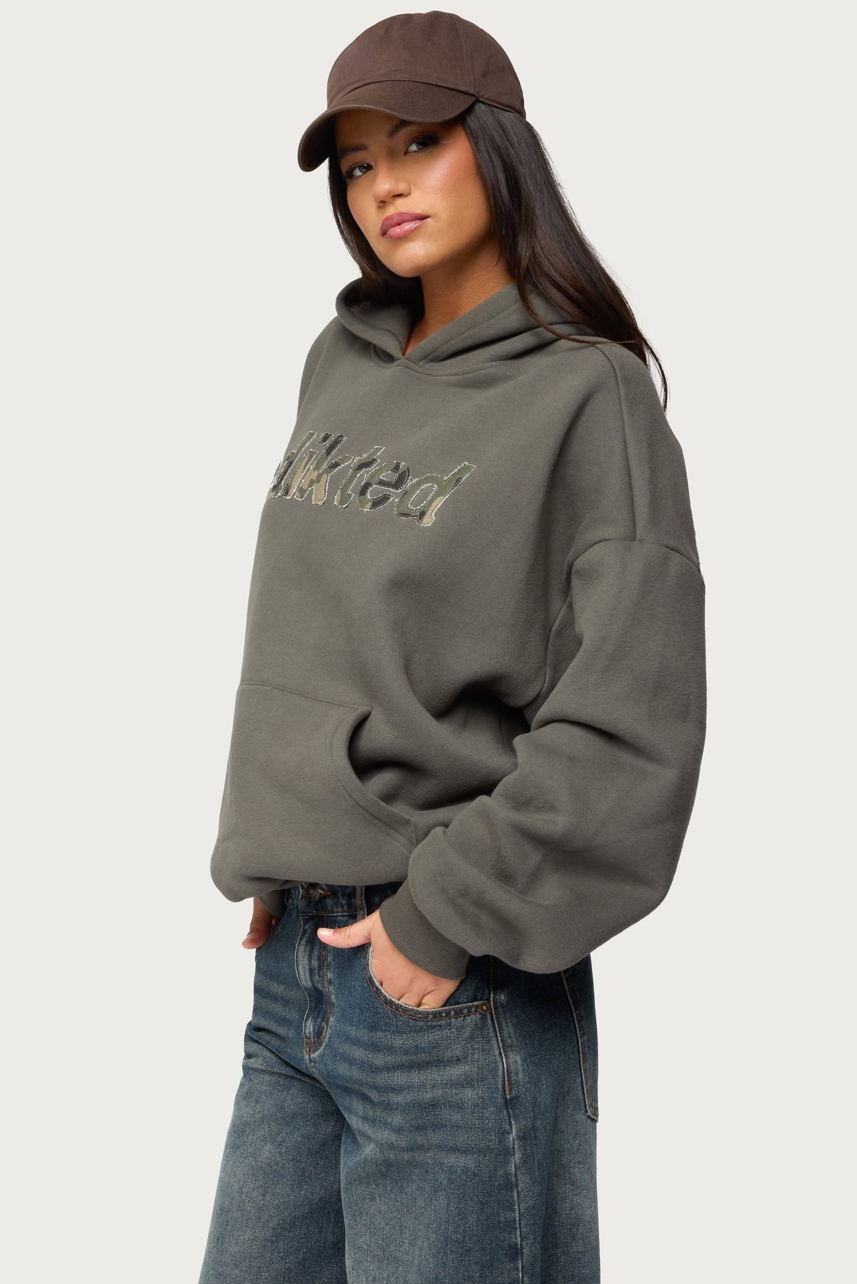 Camo Cutie Edikted Oversized Hoodie