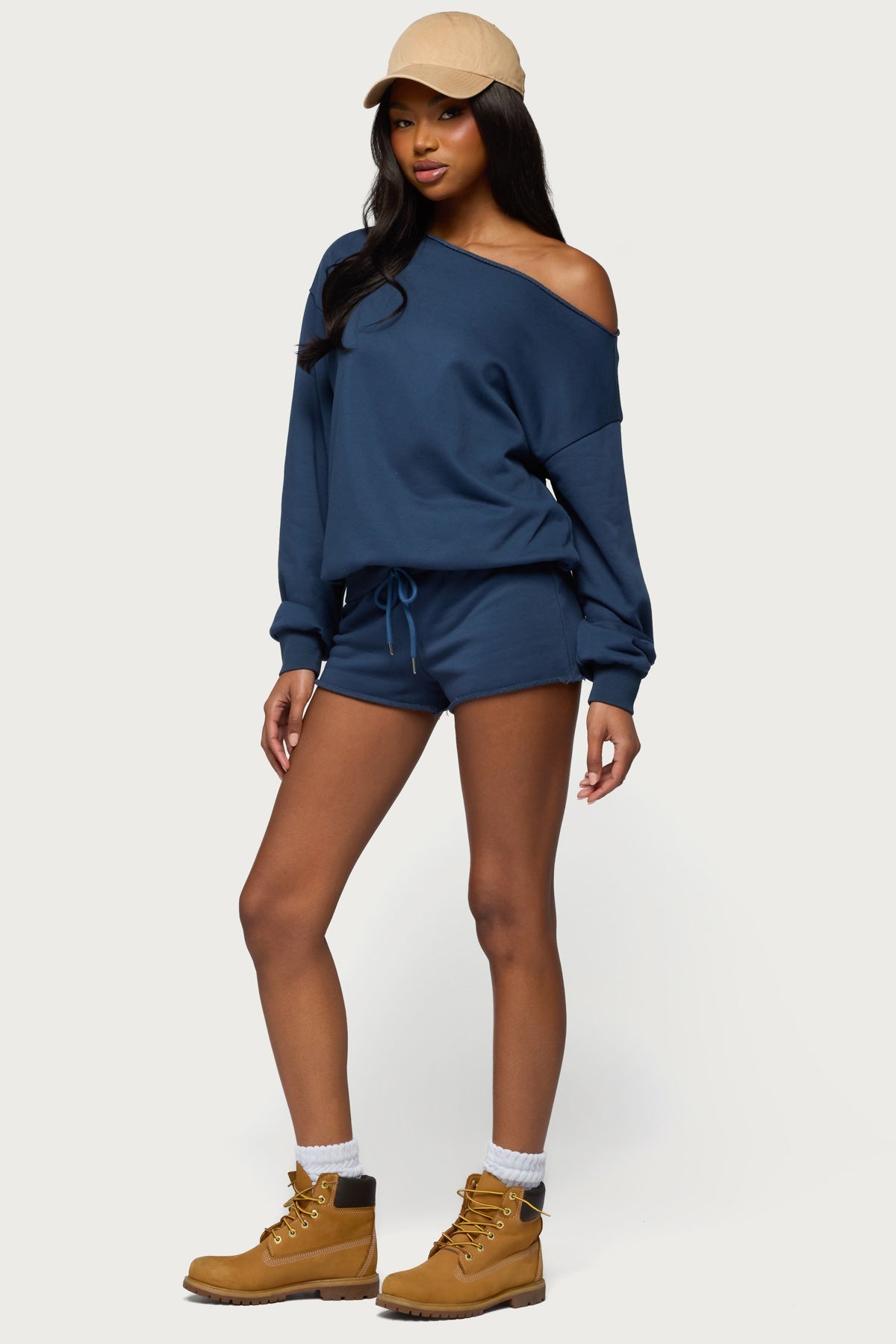 Juana Off Shoulder Lightweight Sweatshirt