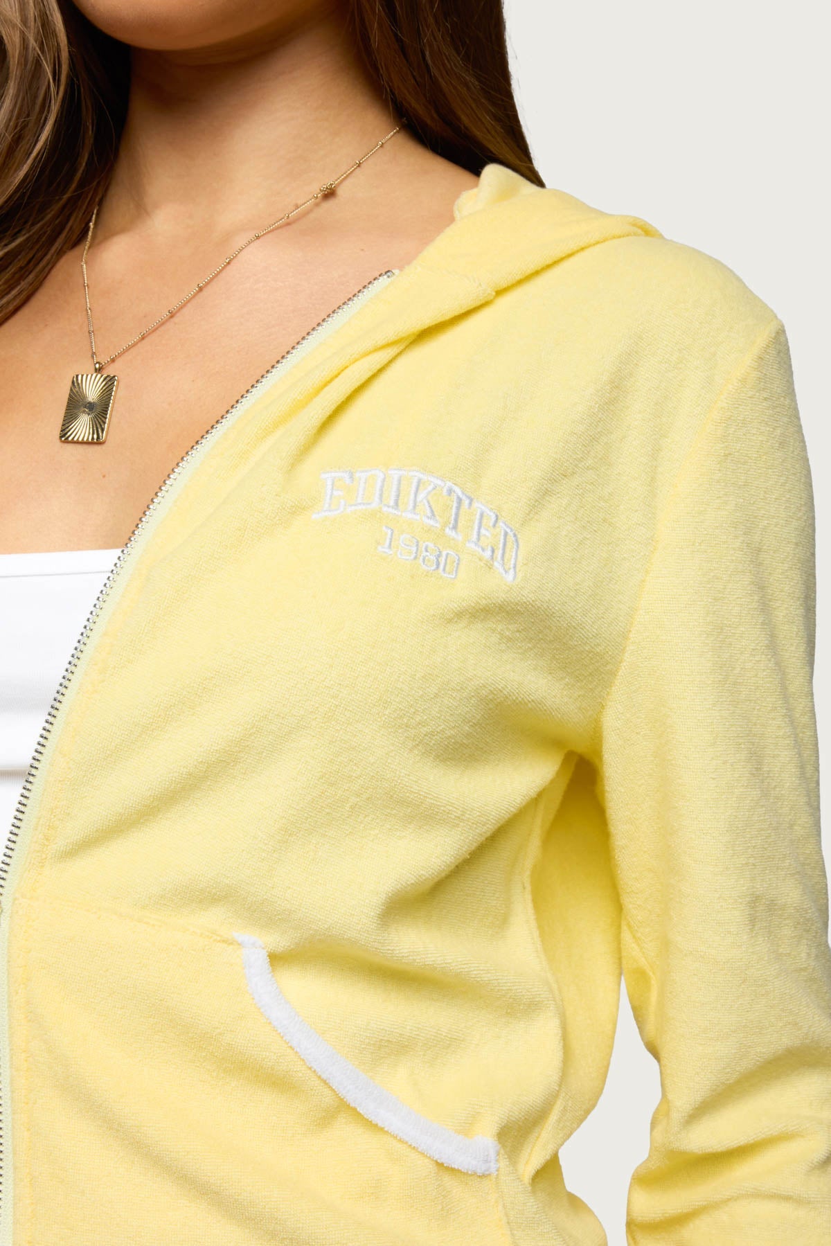 Madilyn Terry Cloth Zip Up Hoodie