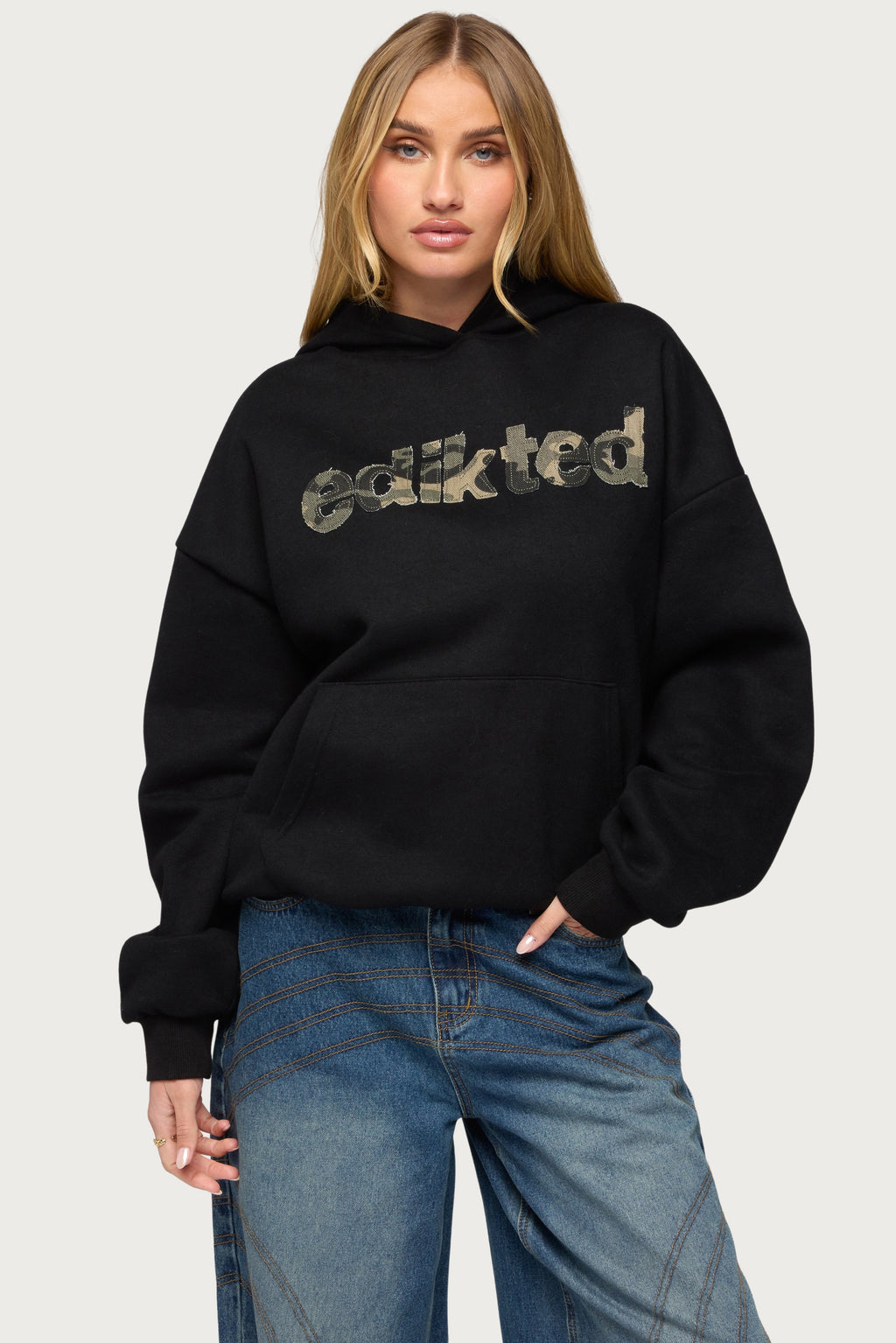 Camo Cutie Edikted Oversized Hoodie
