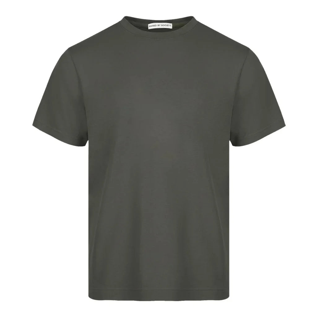 MILITARY GREEN LOOPWHEELED T-SHIRT