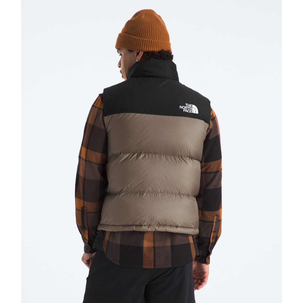 The North Face Men's 1996 Retro Nuptse Vest in Mocha Brown/TNF Black