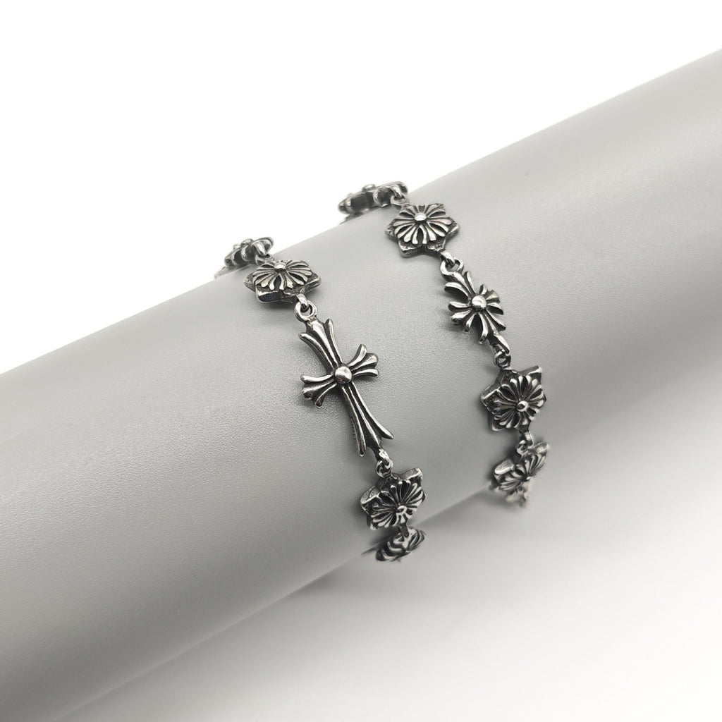 Chrome Hearts six-pointed star flower ball cross bracelet