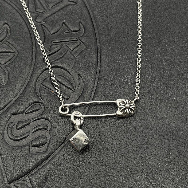 Chrome Hearts pin necklace with various elements