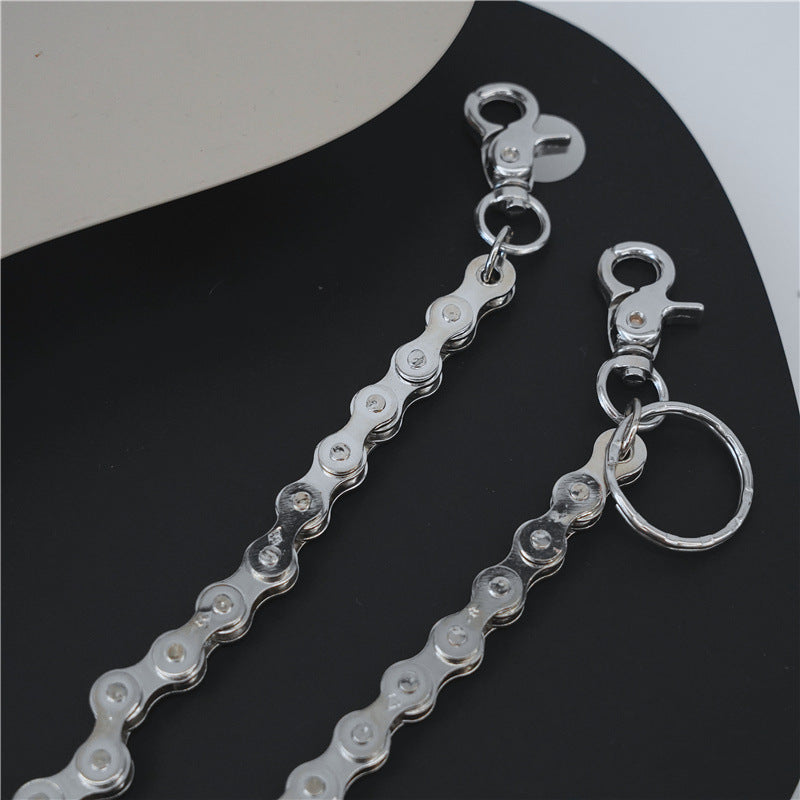 Chrome Hearts Silver Metal Bicycle Chain Pants Chain