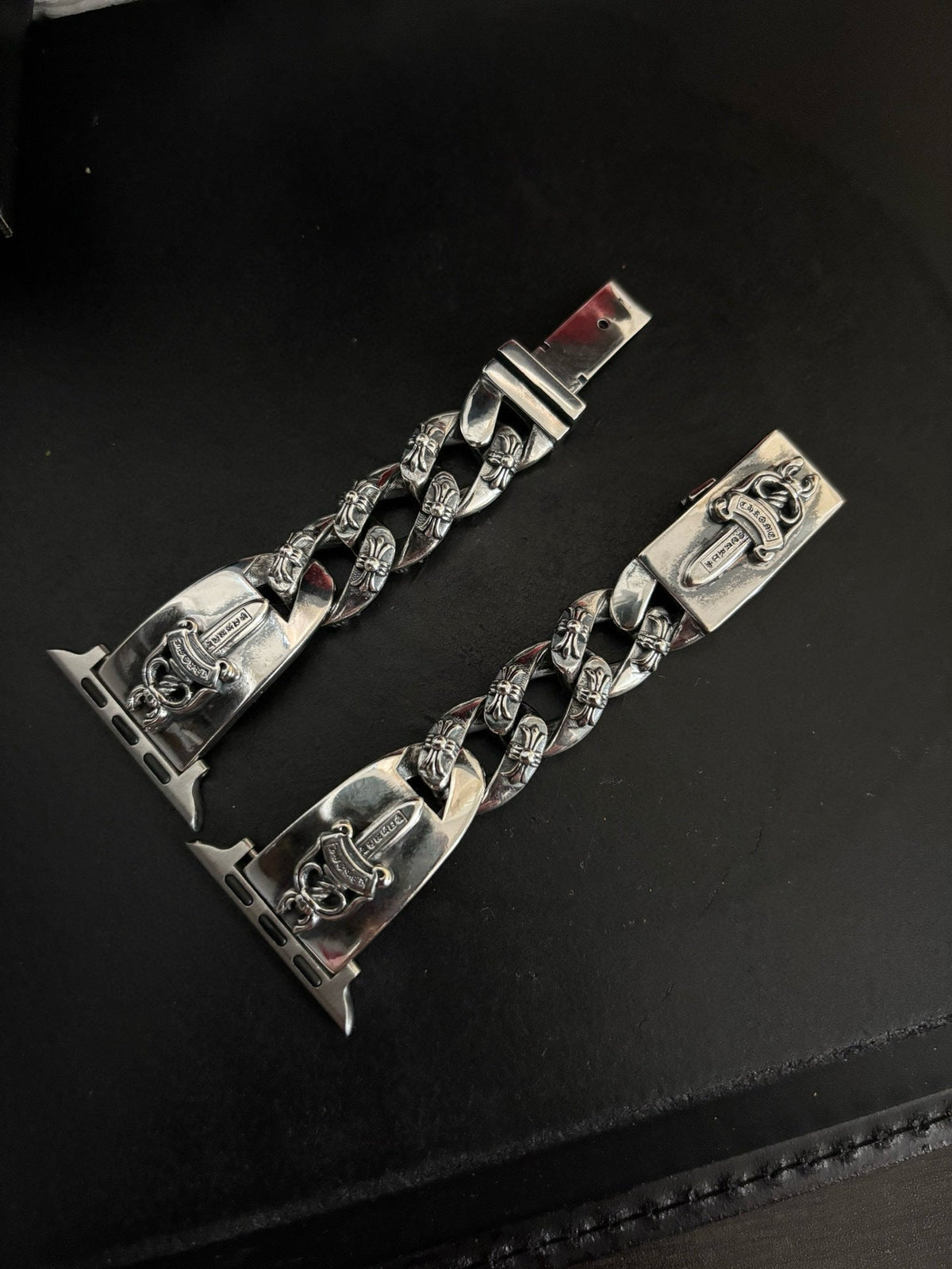 Chrome Hearts sword buckle cross watch strap