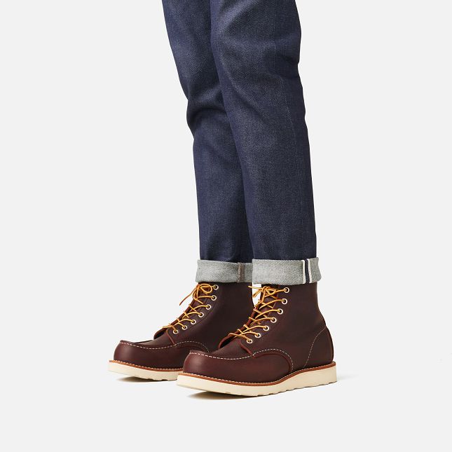 Red Wing Men's Classic Moc 6" Boot 8138 in Briar Oil-Slick Leather