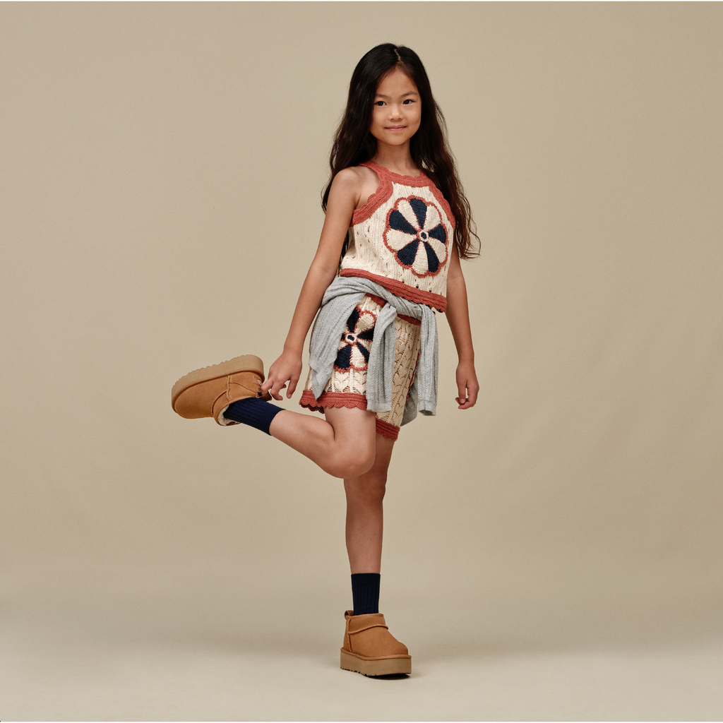 UGG Kid's Classic Ultra Mini Platform in Chestnut