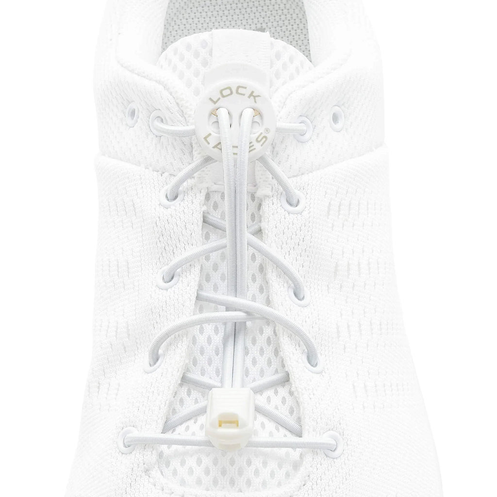 Solid No-Tie Shoelaces in White