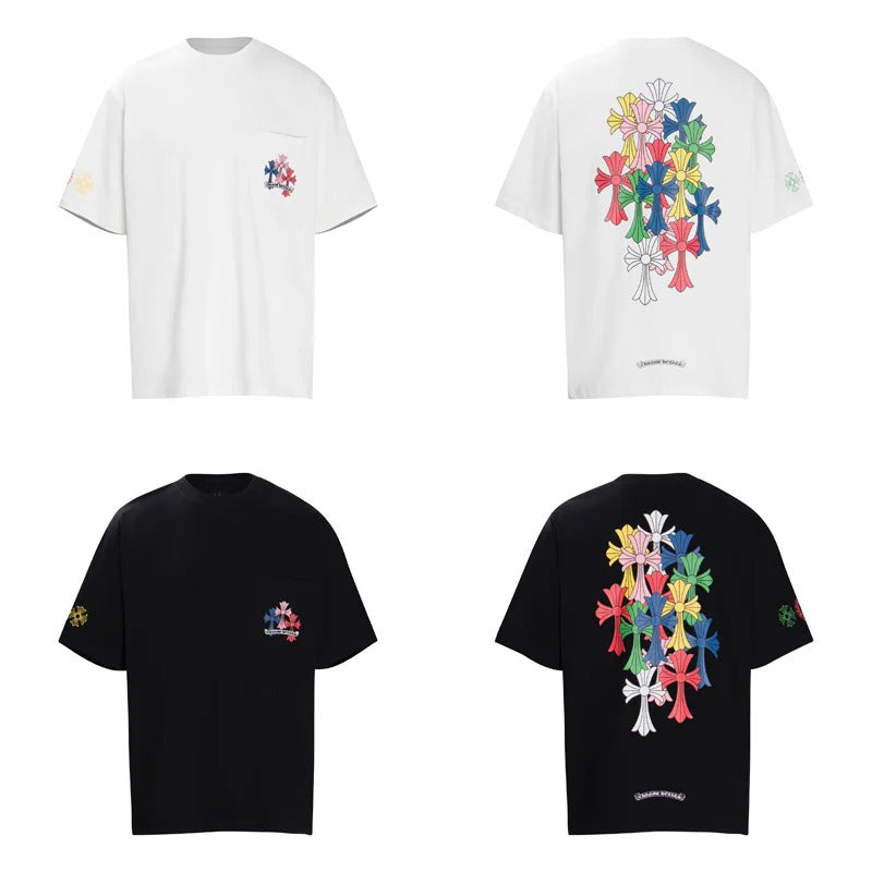 Chrome Hearts New Multi Color Cross Cemetery T-shirts 6016