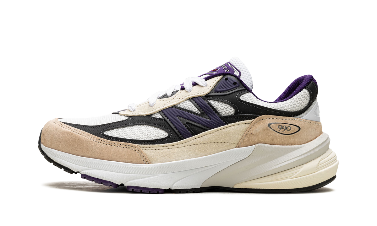 990v6 "Made In USA - Teddy Santis White Black Plum" U990WB6