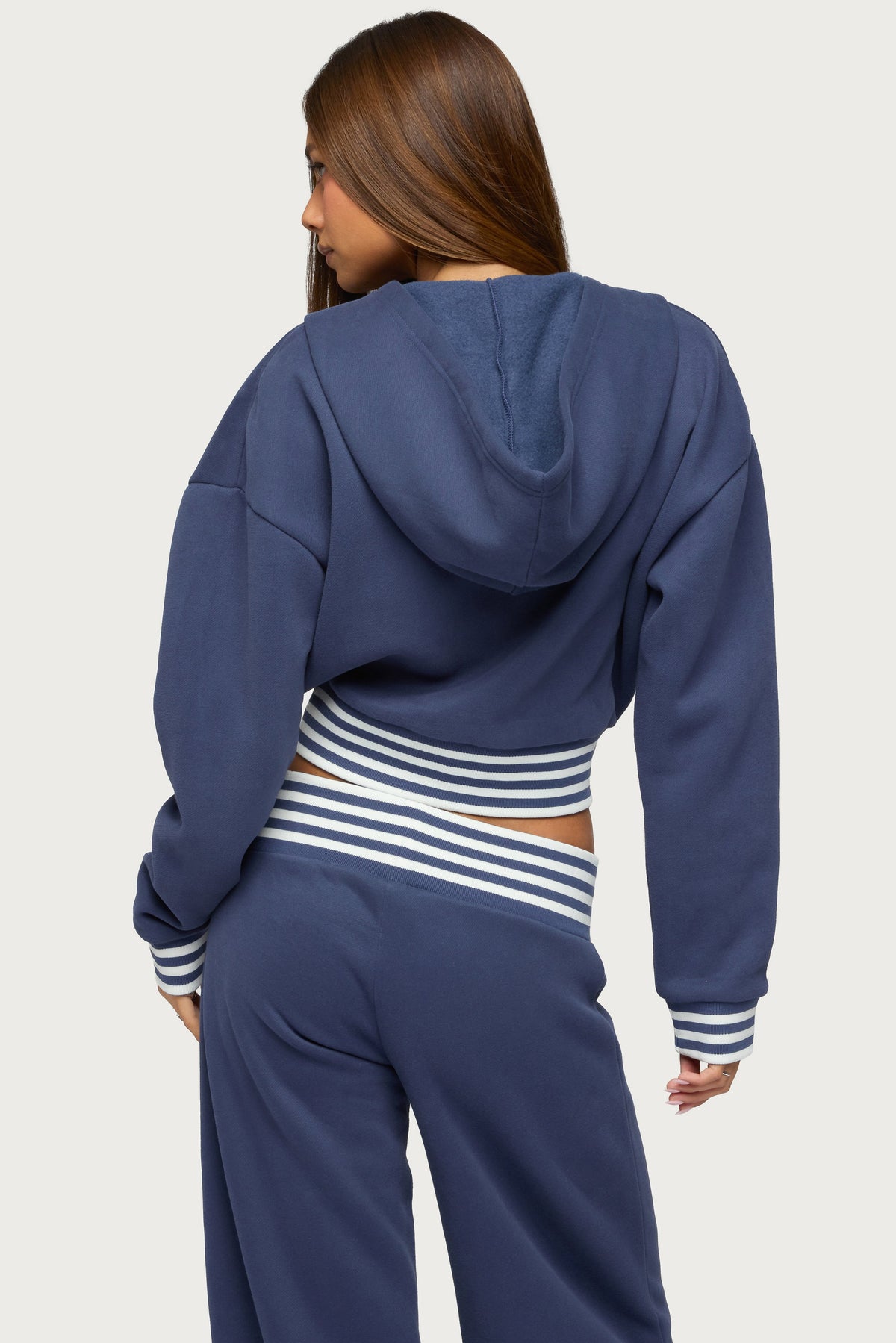 Eloura Stripey Zip Up Hoodie